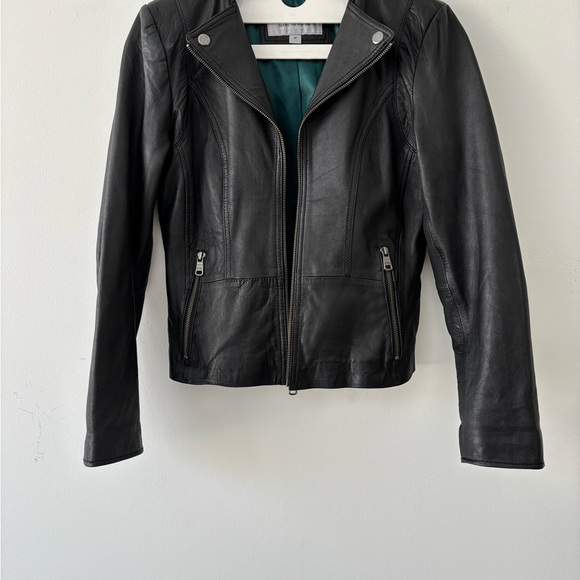 NWOT Marc New York Black Leather Moto Jacket M - Picture 12 of 13